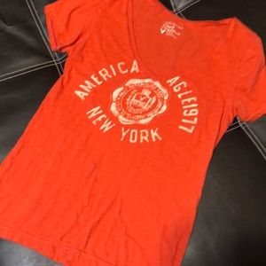 V neck orange tee